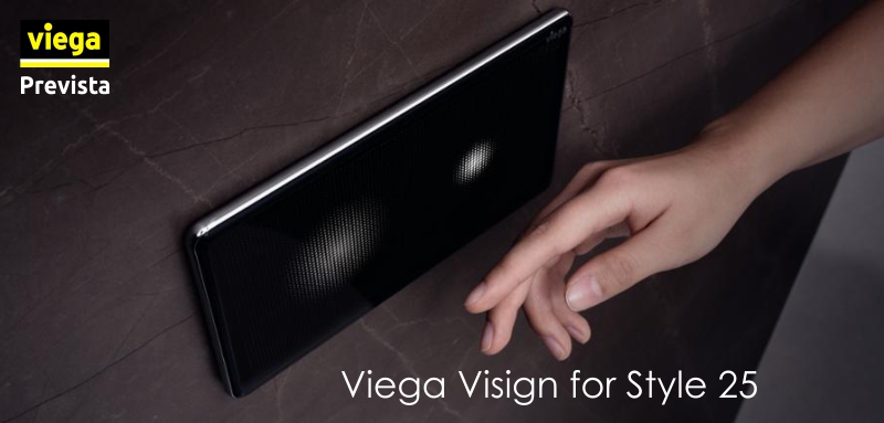 Панель смыва электронная Viega Prevista для унитазов Visign for Style 25