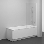 Шторка для ванны Ravak NVS1-80, белый + transparent, 7O840100Z1
