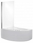 Шторка для ванны Poolspa Mistral-N 90x153 хром+транспарент