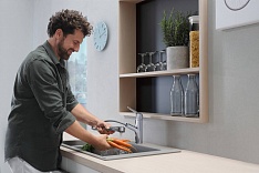 Кухонный смеситель Hansgrohe Focus M42-150, с изливом, sBox, 71829000