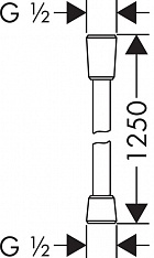 Душевой шланг Hansgrohe Isiflex B, длинна 125 см, 28272000