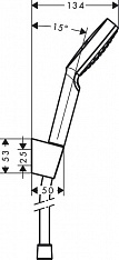 Душевой набор Hansgrohe Crometta, 1jet, с держателем и шлангом 125 см, 26690400