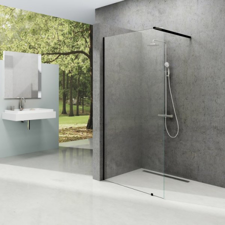Стенка для душа Ravak ST Walk-In Wall 1300x2000 черный + транспарент, GW9W00300Z1